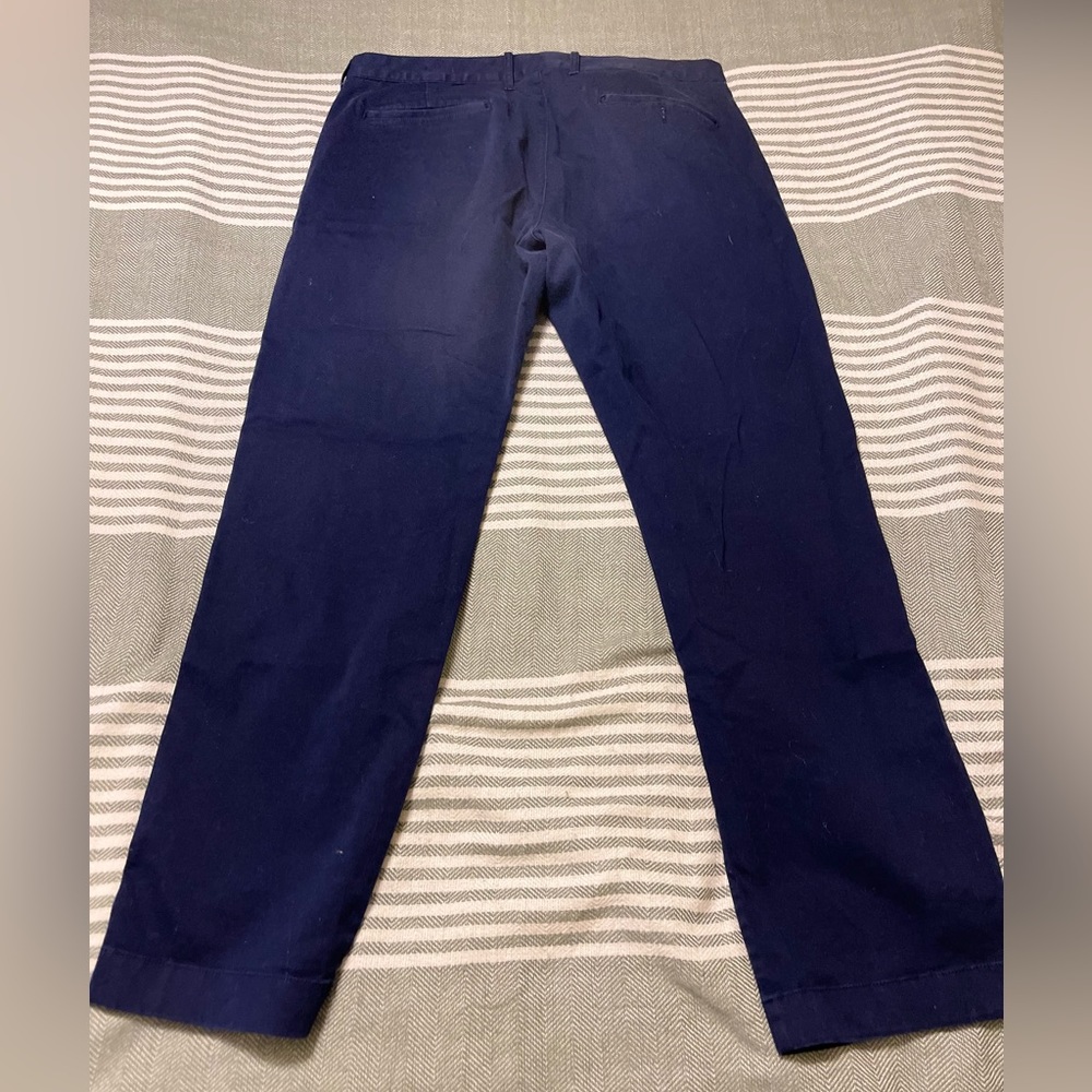 J. Crew Flex Straight Navy Chinos Size 36 x 32 - Picture 2 of 3